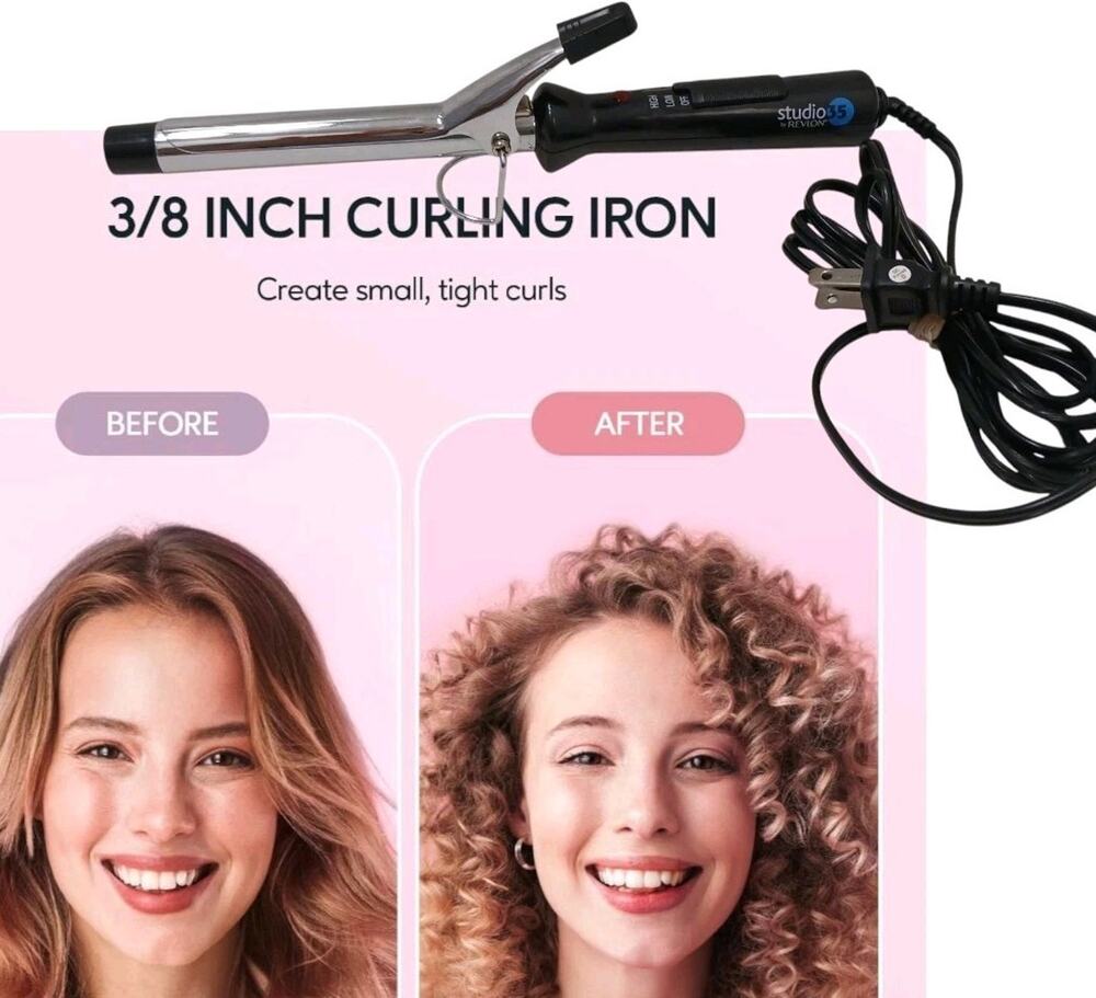 Professional 3/4 Barrel Curling Iron Salon Curls Swivel Cord Heats Fast